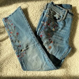 Embroidered Skinny Jeans